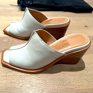 RAG & BONE White Leather women’s block heel mule Size 40